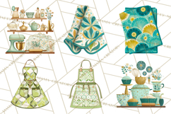 Mid Century Modern Kitchen Clipart, Retro Modern Kitchen Png Product Image 7