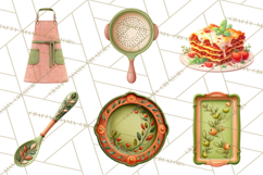Tuscan Farmhouse Pasta Clipart, Rustic Pasta Night Kitchen Product Image 7
