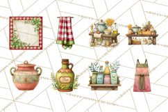 Tuscan Farmhouse Pasta Clipart, Rustic Pasta Night Kitchen Product Image 8