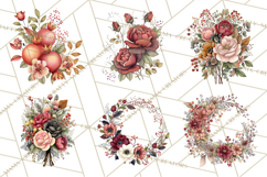 Moody Romantic Grunge PNG, Deep Red Lace Clipart, Gothic Product Image 8