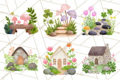 Cottagecore St Patrick’s Day Clipart, Mini Irish Cottage Png Product Image 7