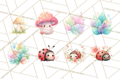 Spring Insects Clipart PNG, Cute Baby Bugs Watercolor Png Product Image 3