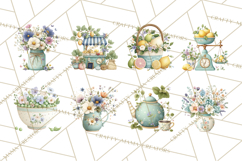 Spring Farmer’s Market Minis Clipart, Rustic Spring Png Product Image 3