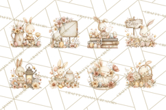 Vintage Easter Bunny Clipart PNG, Easter Bunny Printable Product Image 5