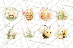 Spring Insects Clipart PNG, Cute Baby Bugs Watercolor Png Product Image 6
