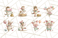 Farm Animals Dance Party Clipart, Dancing Cow Pig Sheep Png Product Image 5