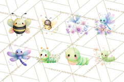 Spring Insects Clipart PNG, Cute Baby Bugs Watercolor Png Product Image 2