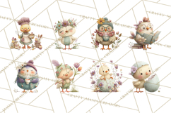 Whimsical Easter Animal Clipart, Printable PNG, Cute Bunny Product Image 5