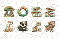 Celtic Enchanted Forest Animals Clipart, Woodland Creatures Product Image 6