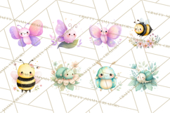 Spring Insects Clipart PNG, Cute Baby Bugs Watercolor Png Product Image 4