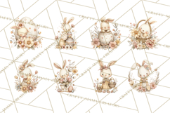 Vintage Easter Bunny Clipart PNG, Easter Bunny Printable Product Image 2