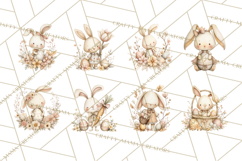 Vintage Easter Bunny Clipart PNG, Easter Bunny Printable Product Image 4