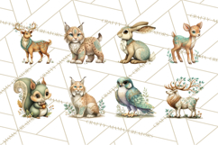 Celtic Enchanted Forest Animals Clipart, Woodland Creatures Product Image 8