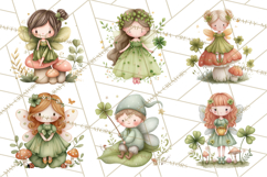 St Patrick’s Day Fairies Clipart, Miniature Irish Fairy Png Product Image 2