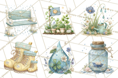 Rainy Day Clipart, Spring Rain Mini World PNG, Tiny Animal Product Image 8
