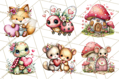 Valentine Mini World, Heart Mushroom Forest, Fairy Love Png Product Image 8