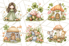 St Patrick’s Day Fairies Clipart, Miniature Irish Fairy Png Product Image 3