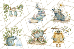 Rainy Day Clipart, Spring Rain Mini World PNG, Tiny Animal Product Image 7