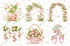 Strawberry Garden Clipart, Cute Strawberry Gardening Png Product Image 8