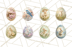 Elegant Easter Bunny Clipart PNG, Spring Easter Egg Clip Art Product Image 4