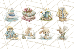 Rainy Day Clipart, Spring Rain Mini World PNG, Tiny Animal Product Image 6