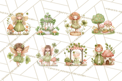 St Patrick’s Day Fairies Clipart, Miniature Irish Fairy Png Product Image 6