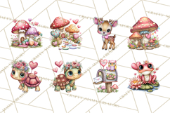 Valentine Mini World, Heart Mushroom Forest, Fairy Love Png Product Image 3