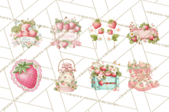 Strawberry Garden Clipart, Cute Strawberry Gardening Png Product Image 7