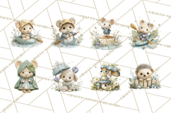 Rainy Day Clipart, Spring Rain Mini World PNG, Tiny Animal Product Image 2