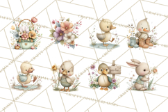 Garden Friends Clipart, Spring Animals Clip Art PNG Product Image 3