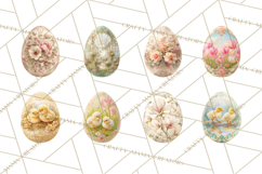 Elegant Easter Bunny Clipart PNG, Spring Easter Egg Clip Art Product Image 3