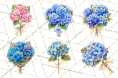 Watercolor Hydrangea Clipart, Florist Paper, Wedding Floral Product Image 2