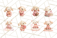 Valentine Animal Clipart PNG, Cute Teddy Bear Bunny Png Product Image 5