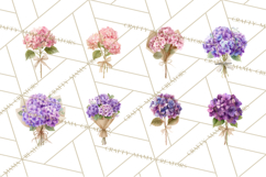Watercolor Hydrangea Clipart, Florist Paper, Wedding Floral Product Image 3