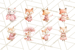 Valentine Animal Clipart PNG, Cute Teddy Bear Bunny Png Product Image 2
