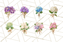 Watercolor Hydrangea Clipart, Florist Paper, Wedding Floral Product Image 5