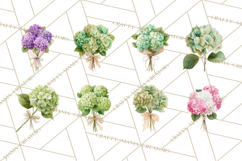 Watercolor Hydrangea Clipart, Florist Paper, Wedding Floral Product Image 8