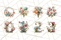 Blooming Letters Clipart, Floral Alphabet Clip Art PNG Product Image 3