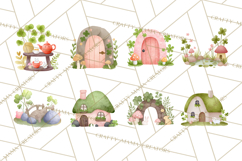 Cottagecore St Patrick’s Day Clipart, Mini Irish Cottage Png Product Image 3