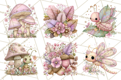 Magic Garden Bugs Clipart PNG, Pastel Fairy Garden Png Product Image 7
