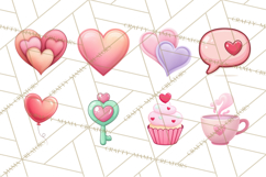 Cute Valentine Icons PNG Pastel Love Clipart Illustrations Product Image 3