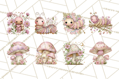 Magic Garden Bugs Clipart PNG, Pastel Fairy Garden Png Product Image 3