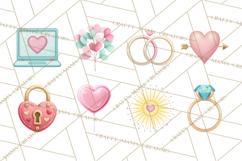 Cute Valentine Icons PNG Pastel Love Clipart Illustrations Product Image 6