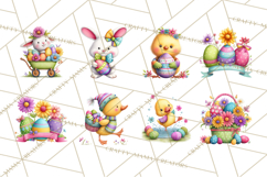 Easter Animals Clipart PNG, Cute Easter Animal Clip Art Product Image 3