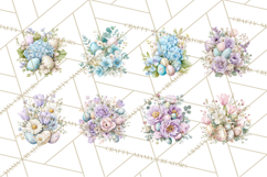 Easter Floral Clipart, Watercolor Spring Flowers Png Product Image 8