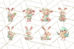 Whimsical Easter Characters Clipart PNG, Cute Mint Png Product Image 2