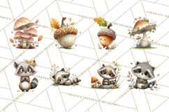 Woodland Animals Clipart, Cute Forest Animals, Foxes Png Product Image 2