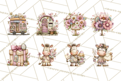 Easter Safari Animal Clipart, Cute Safari Mail PNG Product Image 4