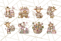 Easter Safari Animal Clipart, Cute Safari Mail PNG Product Image 2