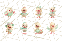 Whimsical Easter Characters Clipart PNG, Cute Mint Png Product Image 4